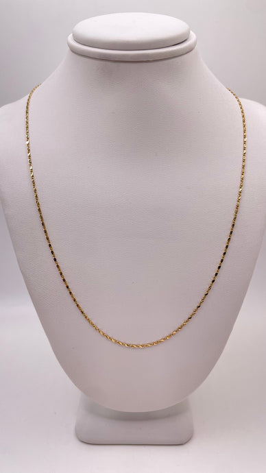 0.89mm Unique Diamond-Cut Link In 10 KT Yellow Gold