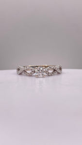 18 KT 0.44 CT. Natural Diamond Infinity Ring In White Gold