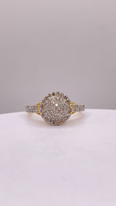 0.76 CT. Natural Diamond Women’s Round Shape Ring In 10 KT Yellow Gold