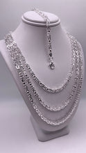 Load image into Gallery viewer, 3mm Byzantine Link Chain/Bracelet In Silver