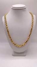 Load image into Gallery viewer, 5mm Solid Rope Chain In 10 KT Yellow Gold