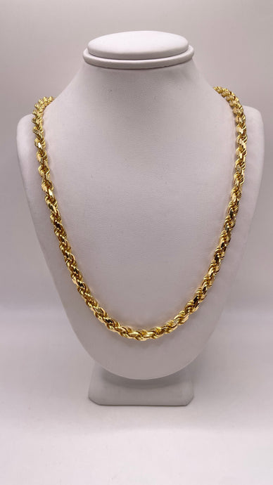 5mm Solid Rope Chain In 10 KT Yellow Gold