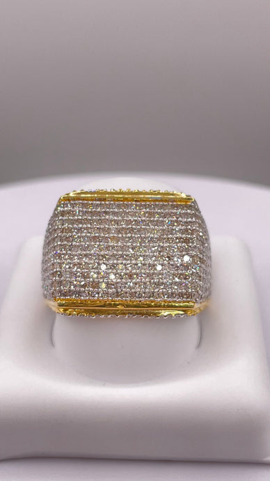 2.21 CT. Natural Diamond Square Eternity Ring In 10 KT Yellow Gold