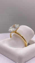 Load image into Gallery viewer, 2.50 CT. Lab Grown Oval Shape Diamond Engagement Ring In 14 KT Yellow Gold