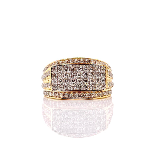 1.50 CT. Natural Diamond Men’s Ring In 10 KT Yellow Gold