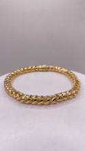 Load image into Gallery viewer, 6.7mm Millennium Franco Link Bracelet In 10 KT Yellow Gold