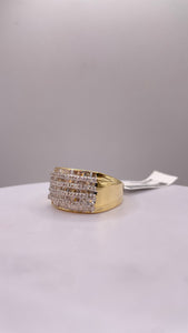 1.28 CT. Natural Diamond Men’s Ring In 10 KT Yellow Gold