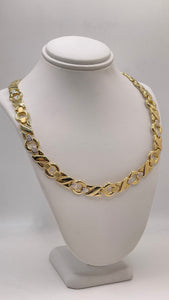 11.0mm Fancy Link Women’s Necklace In 10 KT Yellow Gold