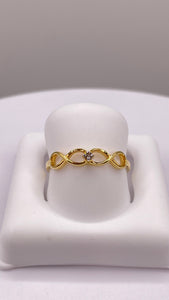 0.018 CT. Natural Diamond Infiniti Ring In 10 KT Yellow Gold