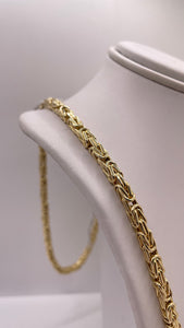 4mm Byzantine Chain In 14 KT Yellow Gold