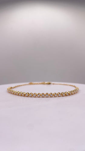 0.50 CT. Lab Grown Diamond Tennis Bracelet In 10 KT Yellow Gold