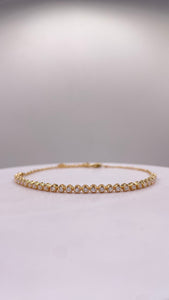 0.50 CT. Lab Grown Diamond Tennis Bracelet In 10 KT Yellow Gold