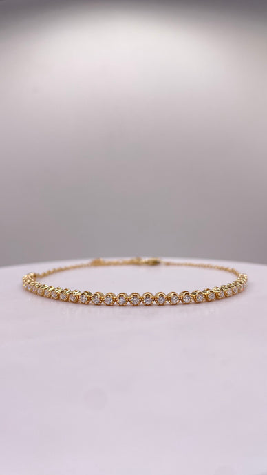 0.50 CT. Lab Grown Diamond Tennis Bracelet In 10 KT Yellow Gold
