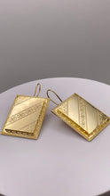 Load image into Gallery viewer, 14 KT Yellow Gold Square Shape Women’s Earrings