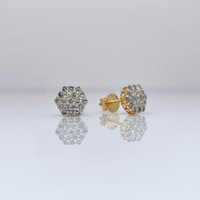 Load image into Gallery viewer, 0.41 CT. Natural Diamond Stud Earrings In 10 KT Yellow Gold
