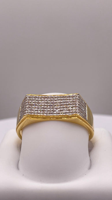 0.38 CT. Natural Diamond Men’s Ring In 10 KT Yellow Gold