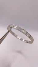 Load image into Gallery viewer, 3.50 CT. Natural Diamond 18 KT White Gold Love Bangle
