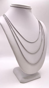 1.3mm Franco Link Chain In 10 KT White Gold