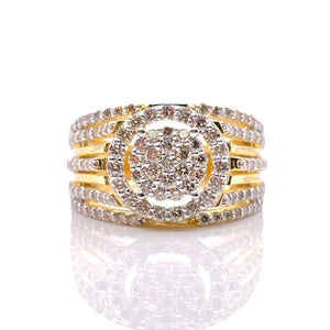 1.24 CT. Natural Diamond Round Shape Ring In 10 KT Yellow Gold