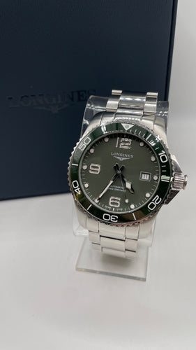 41mm Longines Hydroconquest Men’s Watch With Green Dial & Bezel