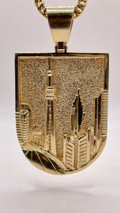 Toronto Skyline Pendent In 10 KT Yellow Gold