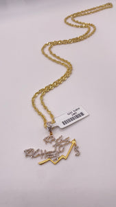 0.52 CT. Natural Diamond Rags To Riches Pendent & Rope Chain Combo In 10 KT Yellow Gold