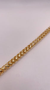 6.7mm Millennium Franco Link Bracelet In 10 KT Yellow Gold