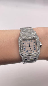 Ladies Cartier Santos 30mm VS-SI Natural Diamonds