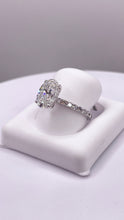 Load image into Gallery viewer, 2.58 C.T. T.W Oval-Cut Certified Lab Grown Diamond Engagement Ring In 14 KT White Gold