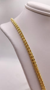 4.0mm Diamond Cut Icy Link Chain In 10 KT Yellow Gold