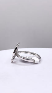 Butterfly Ring In Silver With CZ