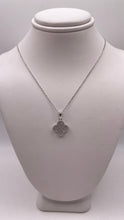Load image into Gallery viewer, Silver Clover Pendent &amp; Chain With CZ