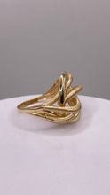 Load image into Gallery viewer, 14 KT Yellow Gold Matte &amp; Shiny Finish Women’s Ring