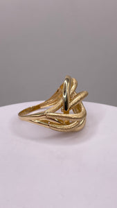 14 KT Yellow Gold Matte & Shiny Finish Women’s Ring