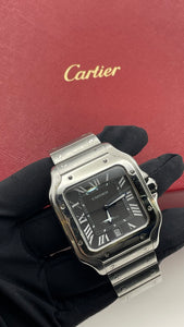 39.8mm Cartier Santos Large With Grey Dial