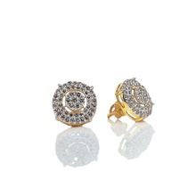 Load image into Gallery viewer, 0.79 CT. Natural Diamond Round Shape Stud Earrings In 10 KT Yellow Gold