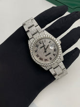 Load image into Gallery viewer, 41mm DateJust Rolex Watch Approx 28.00 CT. Natural Diamonds With Roman Numeral Dial