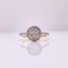 Load image into Gallery viewer, 0.66 CT. T.D.W Natural Diamond Round Shape Ring In 10 KT Yellow Gold