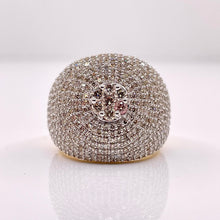 Load image into Gallery viewer, 3.07 CT. Natural Diamond Round Shape Men’s Ring In 10 KT Yellow Gold