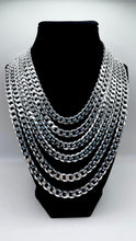 Load image into Gallery viewer, 8mm Silver Curb Link Chain