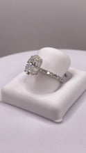 Load image into Gallery viewer, 2.60 C.T. T.W Oval-Cut Certified Lab Grown Diamond Engagement Ring In 14 KT White Gold