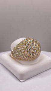 Approx 4 CT. VVS Natural Diamond Men’s Ring In 14 KT Yellow Gold