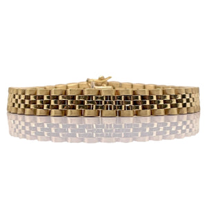 8mm Solid Band Style Men’s Bracelet In 10 KT Yellow Gold