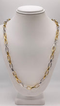 Load image into Gallery viewer, 5.3mm Two Tone Link Chain In 14 KT Yellow &amp; White Gold