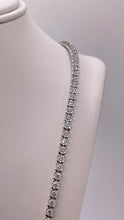 Load image into Gallery viewer, 3.4mm 6.7 CT. Natural Diamond Tennis Chain In 10 KT White Gold