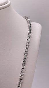 3.4mm 6.7 CT. Natural Diamond Tennis Chain In 10 KT White Gold