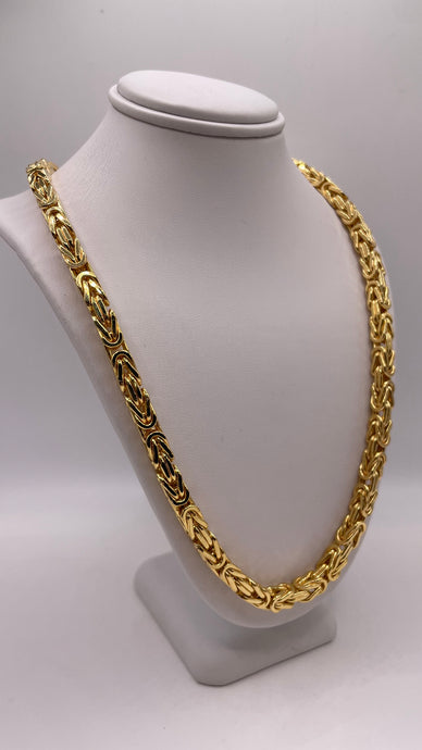 5.6mm Byzantine Link Chain In 10 KT Yellow Gold