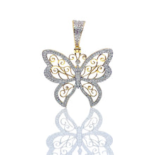 Load image into Gallery viewer, 0.26 CT. Natural Diamond Butterfly Pendant In 10 KT Yellow Gold
