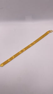 9.4mm Solid Bracelet In 22 KT Yellow Gold