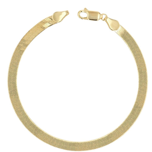 4mm Herringbone Bracelet In 10 KT Yellow Gold
